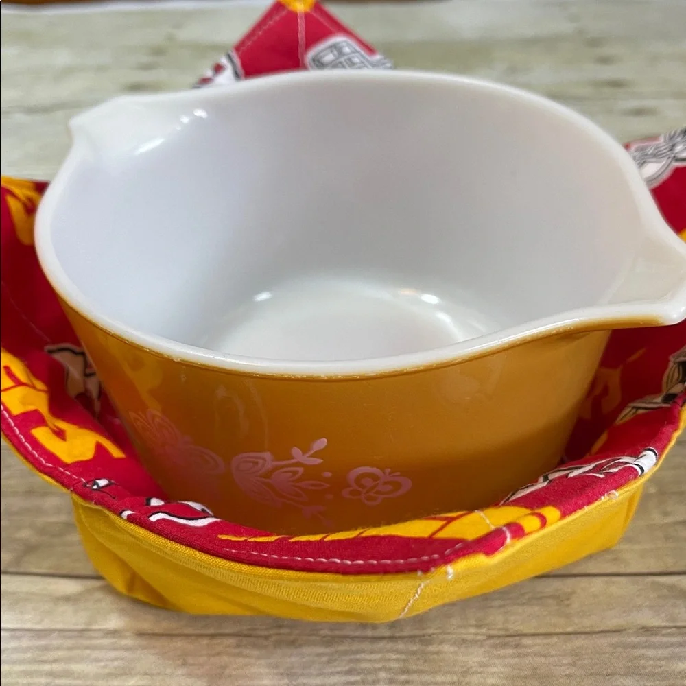 Microwave Bowl Cozy Reversible NFL KC Chiefs Bright Yellow